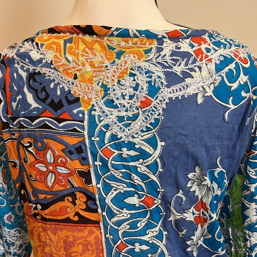 Debbie Katz South Beach Cover Up Embroidered Tunic Small / Medium - Picture 7 of 12
